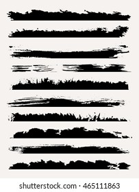 Set of grunge edges.Grunge borders.