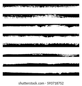 Set of grunge edges.Vector grunge borders,brush strokes.