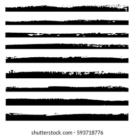 Set of grunge edges.Vector grunge borders,brush strokes.