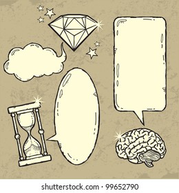 Set of grunge elements