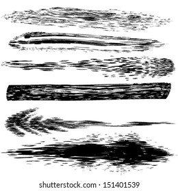 Set grunge elements. Vector abstract symbols.