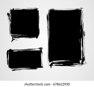 Set of grunge elements for your design. Template for banners, posters, backgrounds.