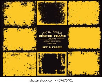 Set of Grunge frame - abstract texture. Stock vector design template - easy to use