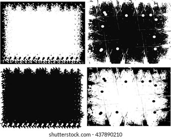 Set of Grunge frame - abstract texture. Stock vector design template - easy to use