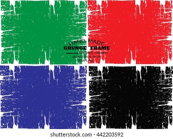 Set of Grunge frame - abstract texture. Stock vector design template - easy to use
