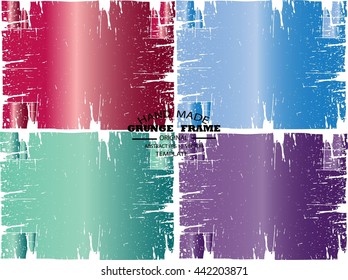 Set of Grunge frame - abstract texture. Stock vector design template - easy to use