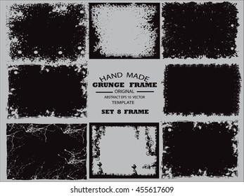 Set of Grunge frame - abstract texture. Stock vector design template - easy to use