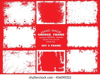 Set of Grunge frame - abstract texture. Stock vector design template - easy to use