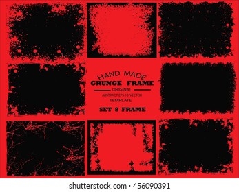 Set of Grunge frame - abstract texture. Stock vector design template - easy to use