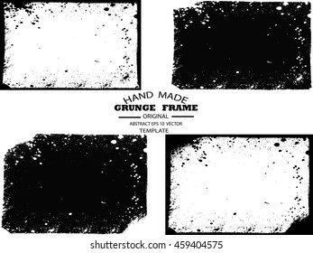 Set of Grunge frame - abstract texture. Stock vector design template - easy to use