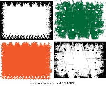 Set of Grunge frame - abstract texture. Stock vector design template - easy to use