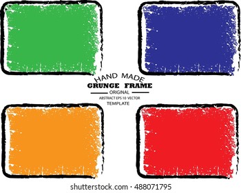 Set of Grunge frame - abstract texture. Stock vector design template - easy to use