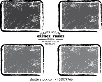 Set of Grunge frame - abstract texture. Stock vector design template - easy to use