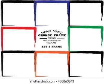Set of Grunge frame - abstract texture. Stock vector design template - easy to use