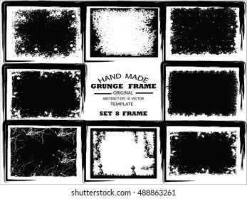 Set of Grunge frame - abstract texture. Stock vector design template - easy to use