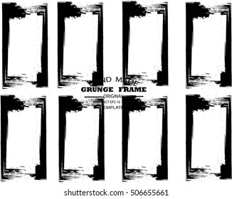 Set of Grunge frame - abstract texture. Stock vector design template - easy to use