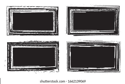 Set of grunge frame backgrounds