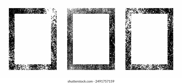 Set of grunge frame vector. Rustic frame design for text, picture, banner, poster, flyer, cover, paperwork, and more.