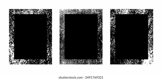 Set of grunge frame vector. Rustic frame design for text, picture, banner, poster, flyer, cover, paperwork, and more.