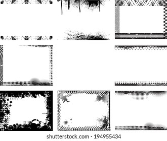 Set of grunge frames 