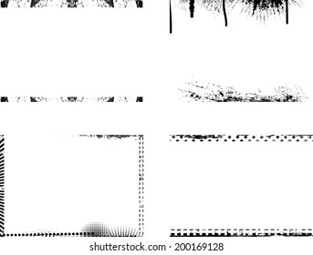 Set of grunge frames 