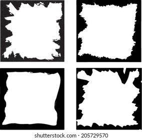 Set of grunge frames