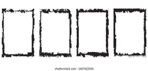 Set of grunge frames. Abstract vector templates