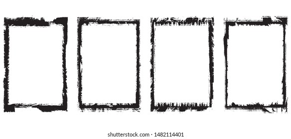 Set of grunge frames. Abstract vector templates