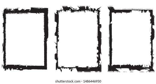 Set of grunge frames. Abstract vector templates