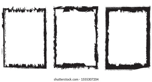 Set of grunge frames. Abstract vector templates