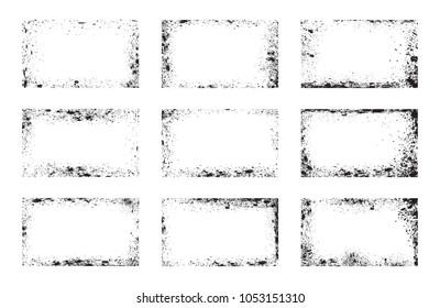 Set of grunge frames, background overlays