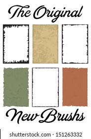Set of grunge frames isolated-colorful