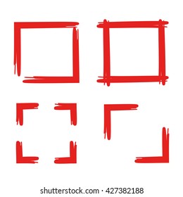 set of grunge frames, rectangle borders