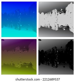 Set of grunge frames. texture template vector eps.10
