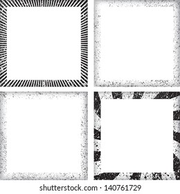 Set of grunge frames. vector illustration.