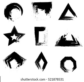 Set of grunge frames/borders elements