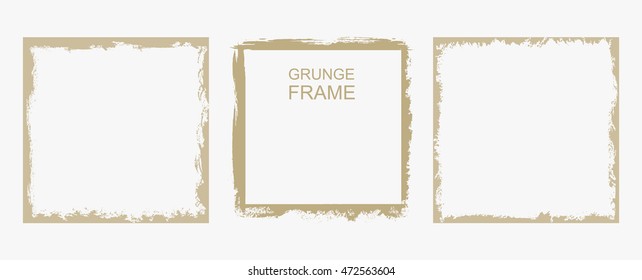 Set of grunge frames.Distress backgrounds.Abstract vector template.