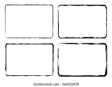 Set of grunge frames.Vector template 