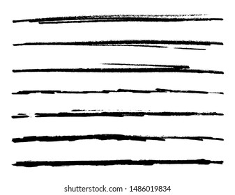 Set of grunge hand drawn brushes