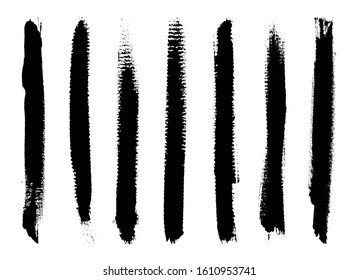 set of grunge hand drawn brushes