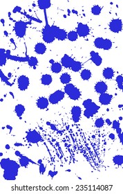 Set of grunge ink splashes