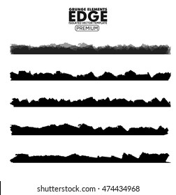Set of grunge and ink stroke lines. vector template - 
Hand drawn brushstroke lines pattern background vector illustration