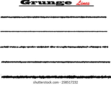 Set of grunge and ink strokes. vector template - easy ti use