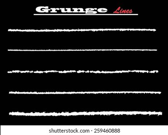 Set of grunge and ink strokes. vector template - easy to use 