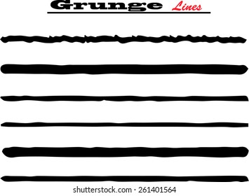 Set of grunge and ink strokes. vector template - easy to use