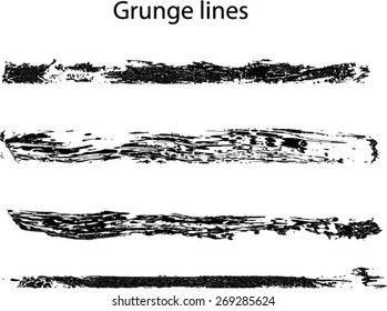 Set of grunge and ink strokes. vector template - easy to use