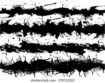 Set of grunge and ink strokes. vector template - easy ti use