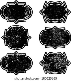 Set of grunge labels 