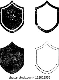 Set of grunge labels 