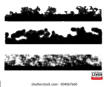 Set of grunge lines. Isolated stock vector design template